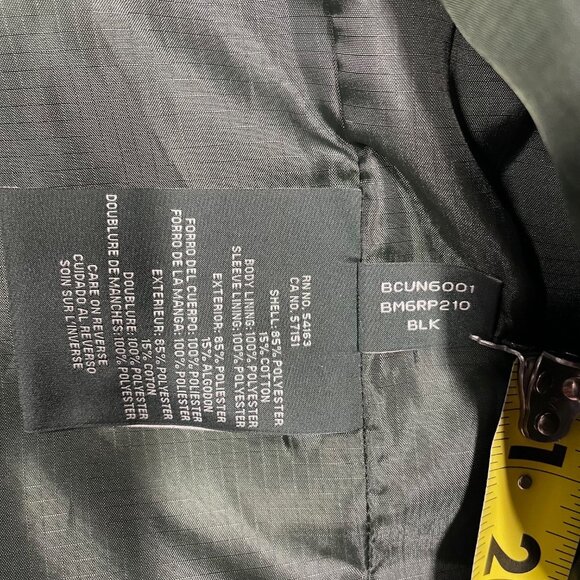 G. H. BASS CO. HARD SERVICE‎ HOODED RAIN JACKET MENS BLACK LARGE - Picture 3 of 10